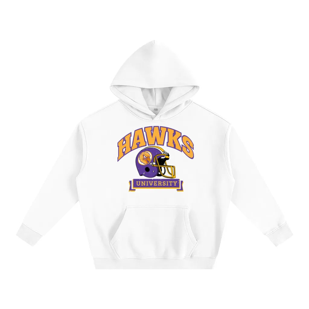 Frosty White Hawks Football Hoodie