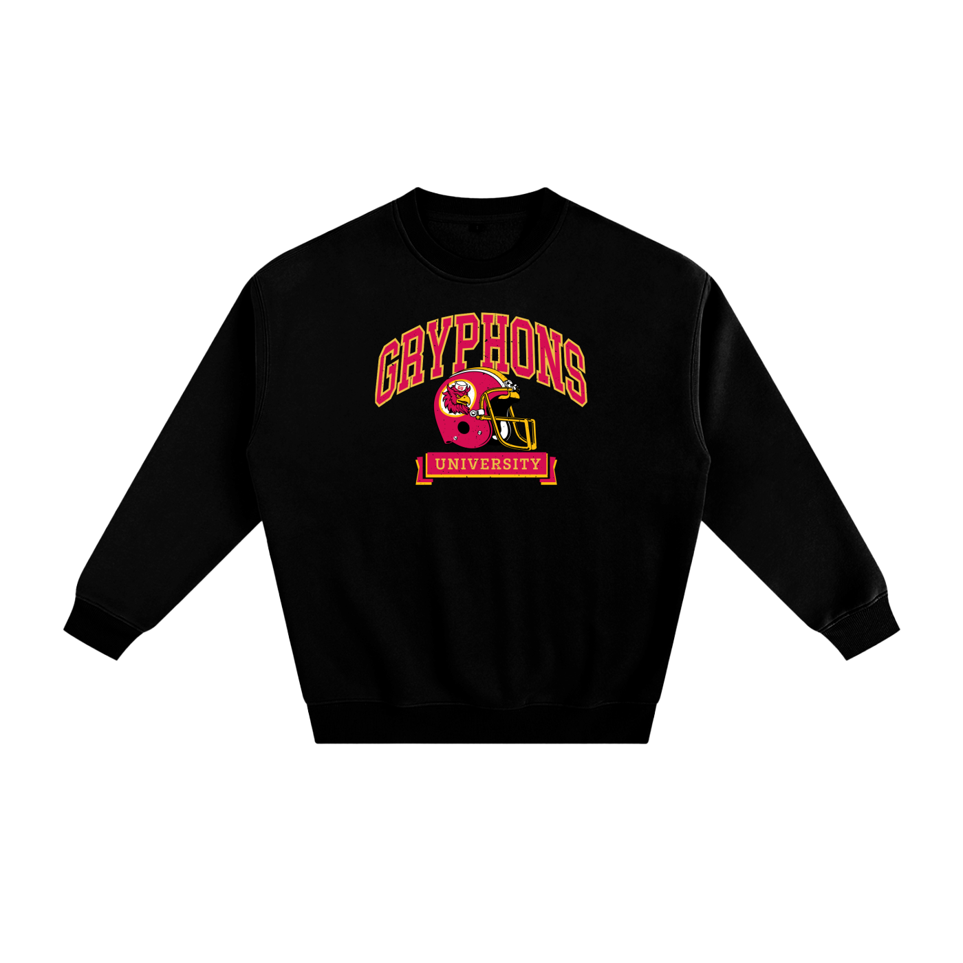 Black Gryphons football Crewneck