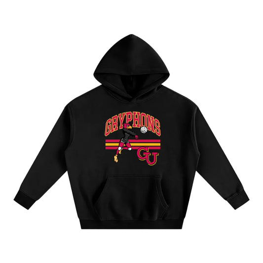 Oversized Black Gryphons volleyball hoodie